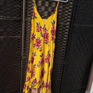 Vibrant Floral High Low Dress